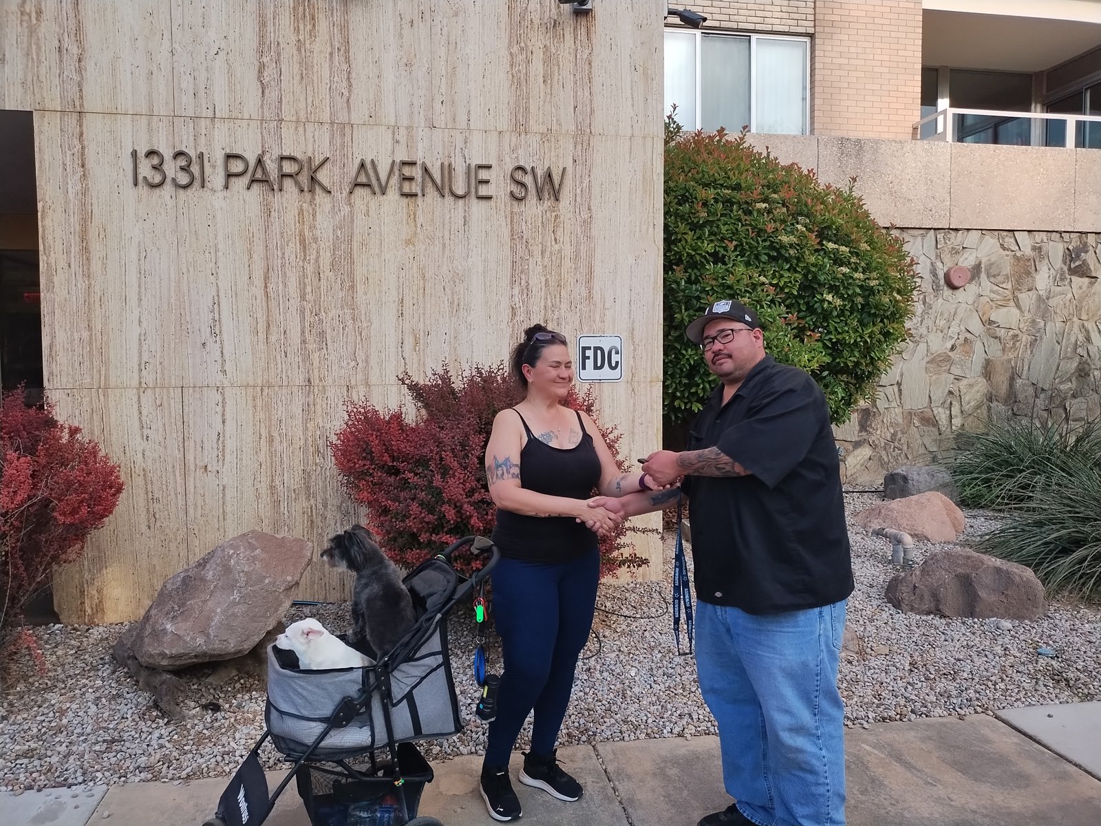 Justin handing keys back to a customer after emergency locksmith service