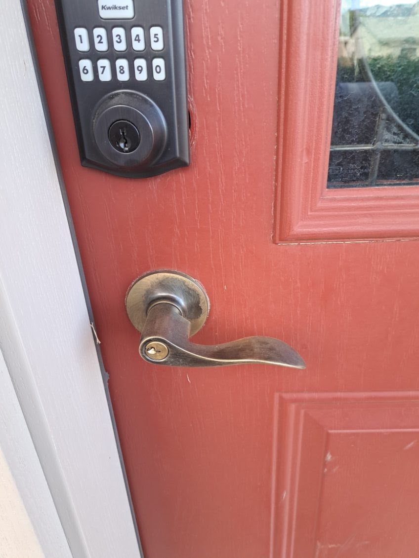 Kwikset keypad smart lock installed in Albuquerque