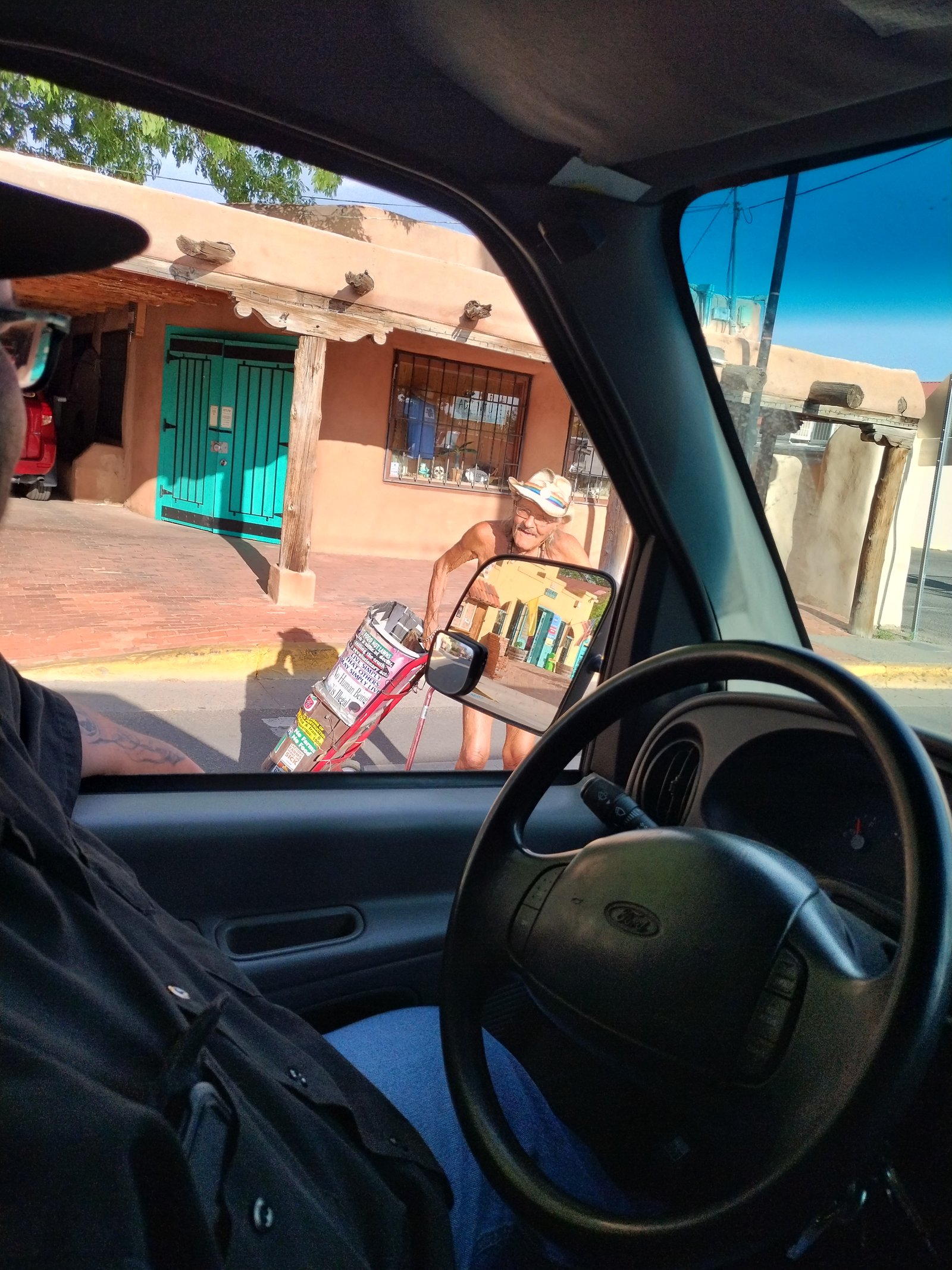 Just In Time Locksmith van in Old Town Albuquerque